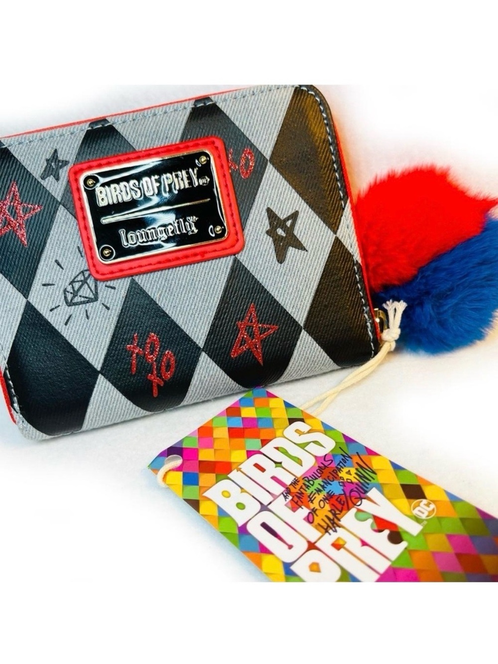 BIRDS OF PREY Harley Quinn EYES Zip Around Wallet πHOST PICKπ NEW - Picture 6 of 10